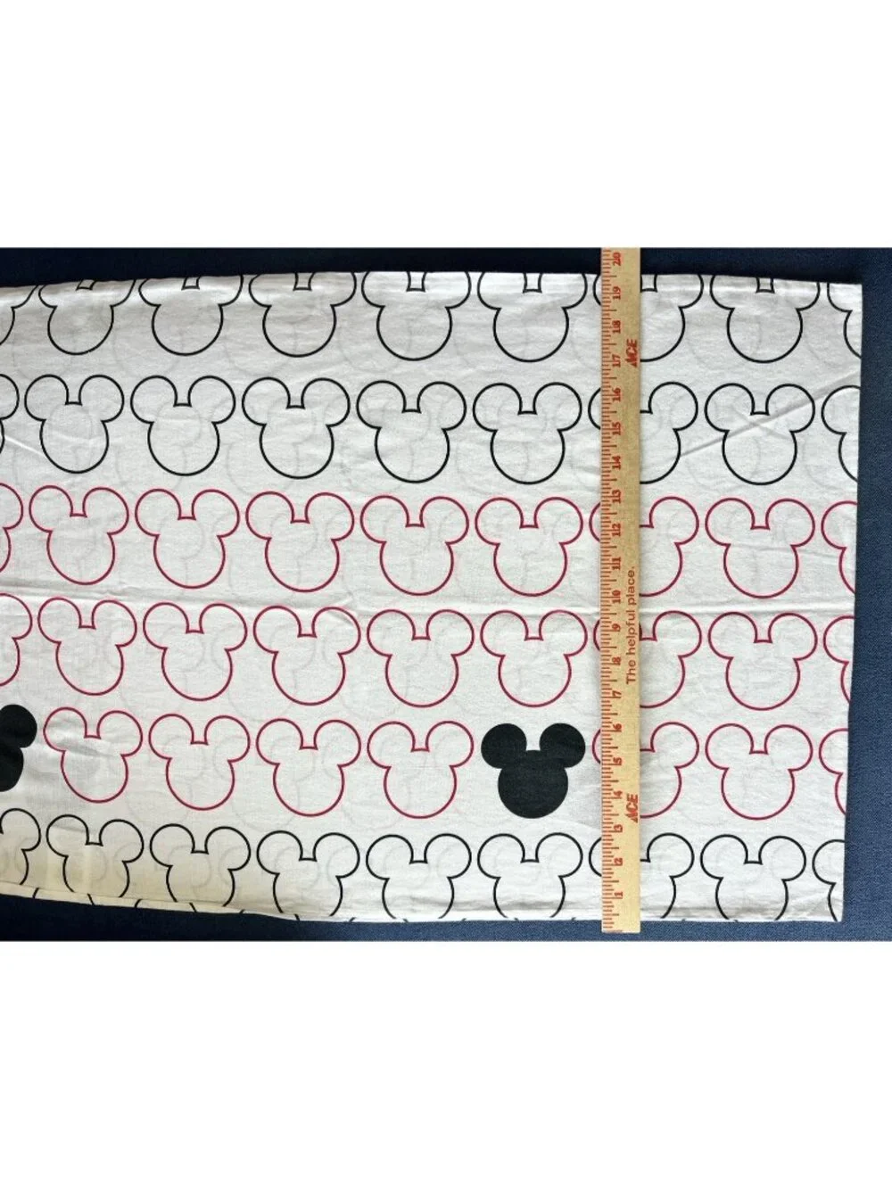 DISNEY HOME Pillow Case Standard Mickey Mouse Red White Black